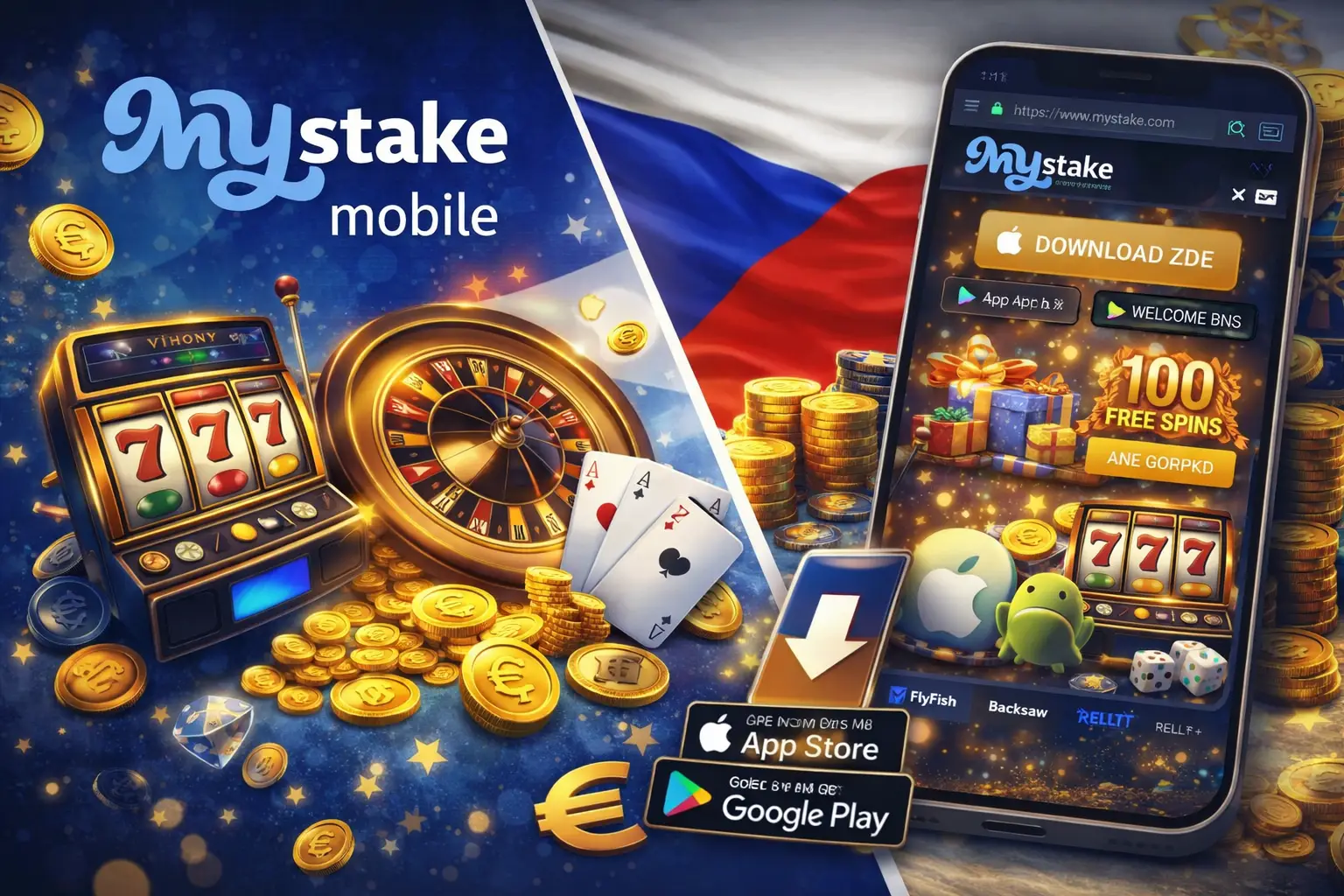 Mystake aplikace vs konkurence v Česku